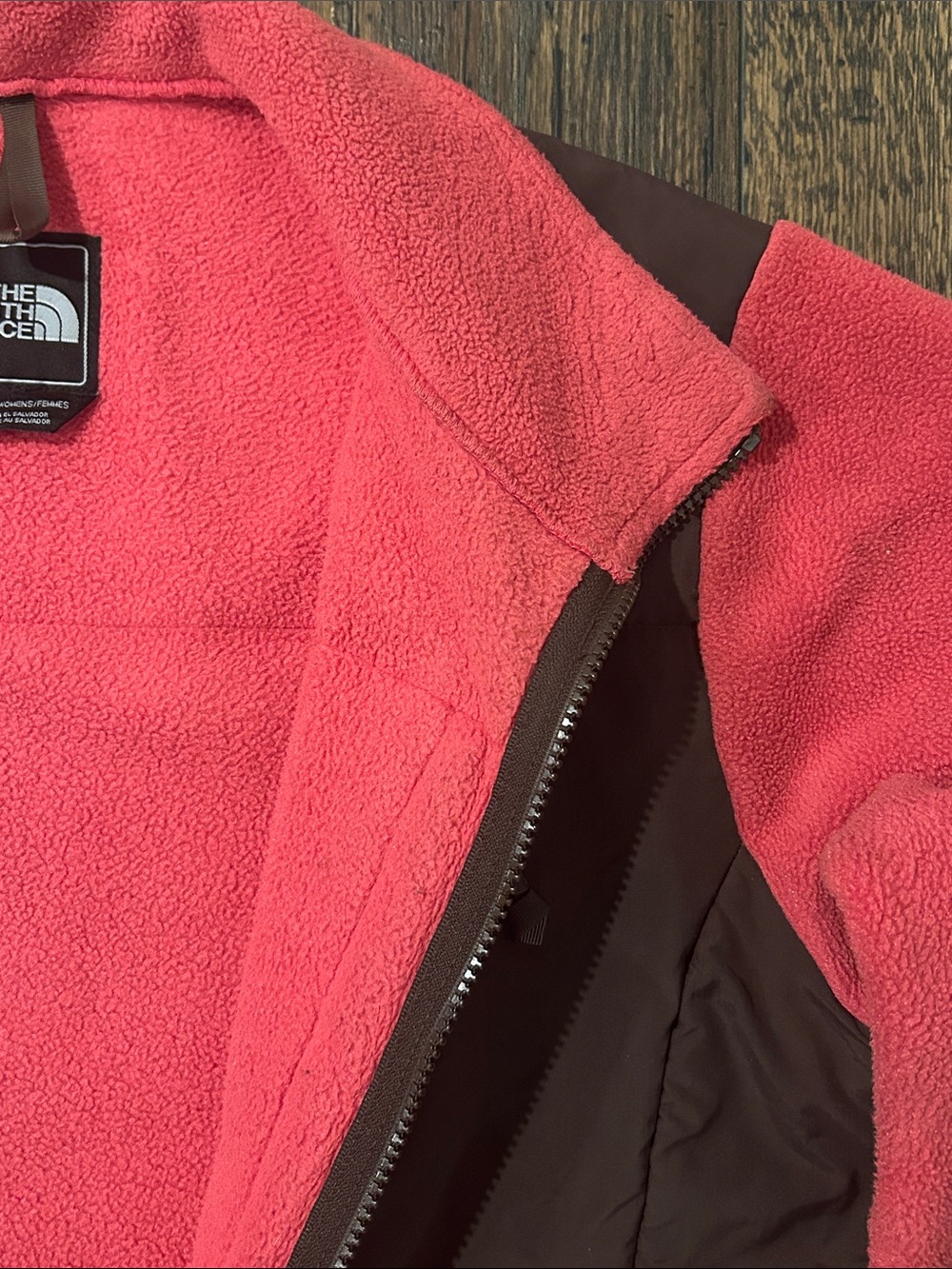 The North Face Pink and Brown Denali Fleece Zip-Up - Picture 7 of 8